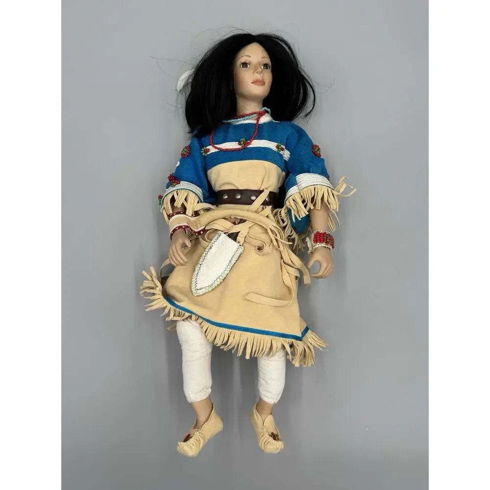 Vintage 1997 Hamilton Collection Doll Falling Star Native American Posable Legs